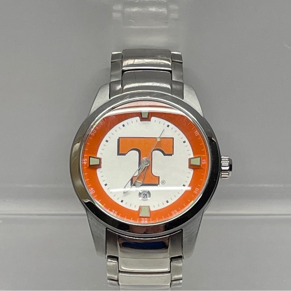 Tennessee Volunteers Titan Sun Time Watch Stainless Steel Needs new Battery - Picture 2 of 8